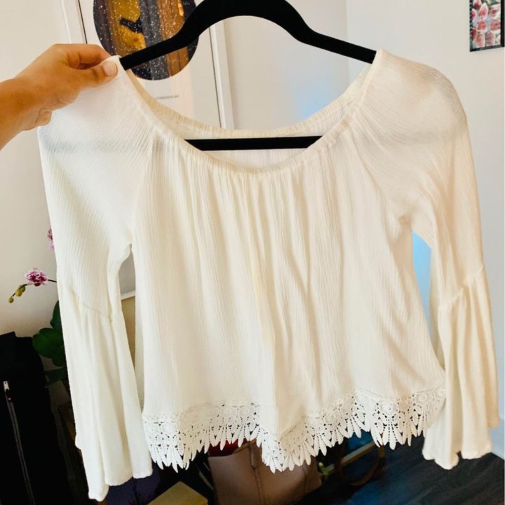 Lulu's White Off The Shoulder Top